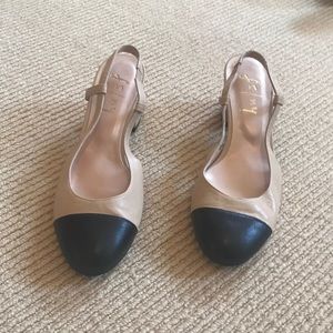 French Sole Baton Cap Toe Slingbacks FS/NY
